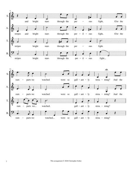 The Star Spangled Banner Satb Choir A Capella Page 2