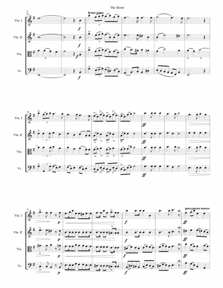 The Storm Arranged For String Quartet Page 2
