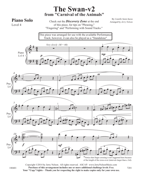 The Swan V2 Saint Saens 3 For 1 Piano Arrangements Page 2