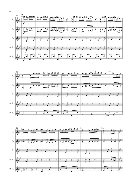 The Sycamore Rag For Flute Choir Or Quintet Page 2