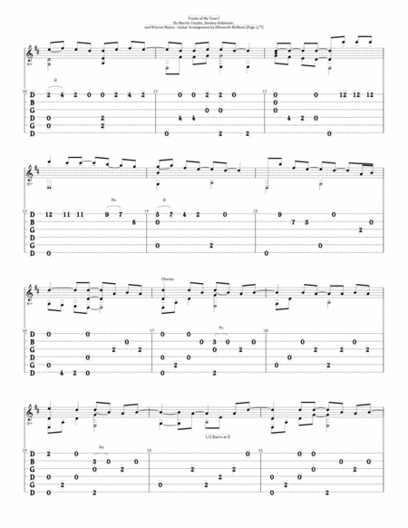 The Tracks Of My Tears For Fingerstyle Guitar Tuned Open G Dgdgbd Page 2