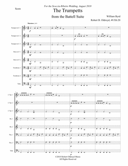 The Trumpetts From The Battell Suite For Brass Octet Page 2