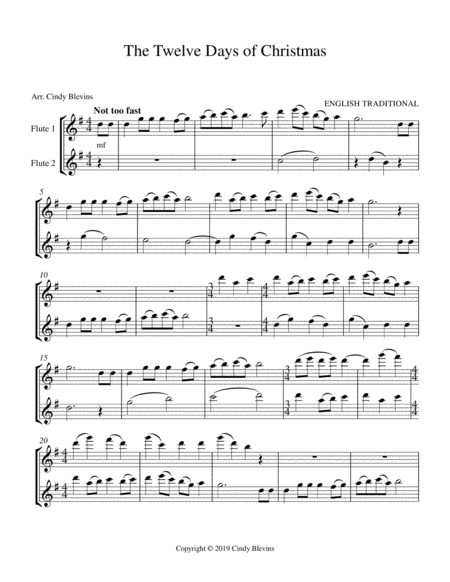 The Twelve Days Of Christmas Flute Duet Page 2