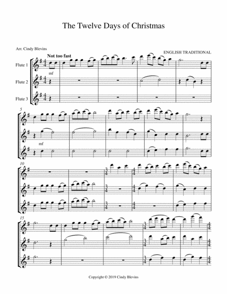 The Twelve Days Of Christmas Flute Trio Page 2