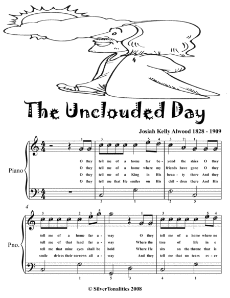 The Unclouded Day Easy Piano Sheet Music Tadpole Edition Page 2