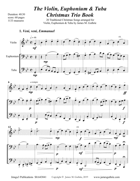 The Violin Euphonium Tuba Christmas Trio Book Page 2