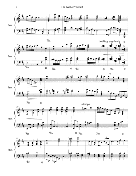 The Well Of Yourself Piano Solo Page 2