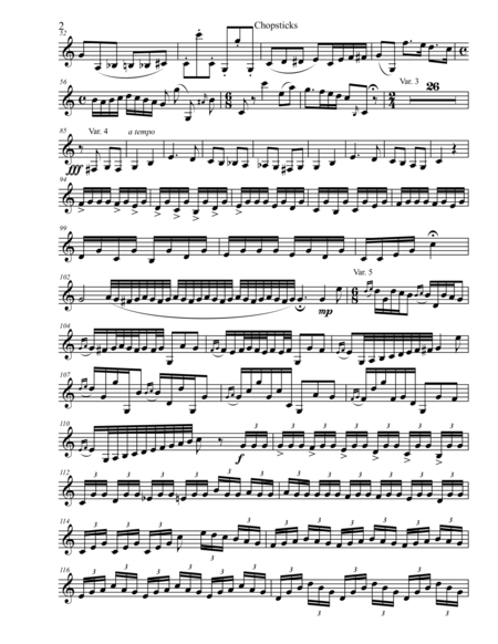 Theme And Variations On Chopsticks Page 2