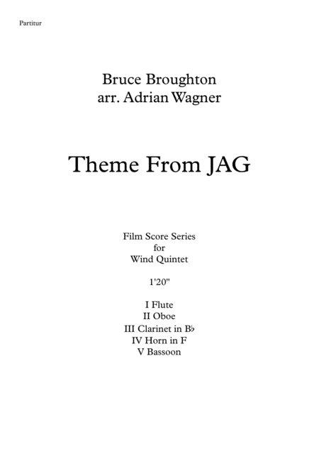 Theme From Jag Bruce Broughton Wind Quintet Arr Adrian Wagner Page 2