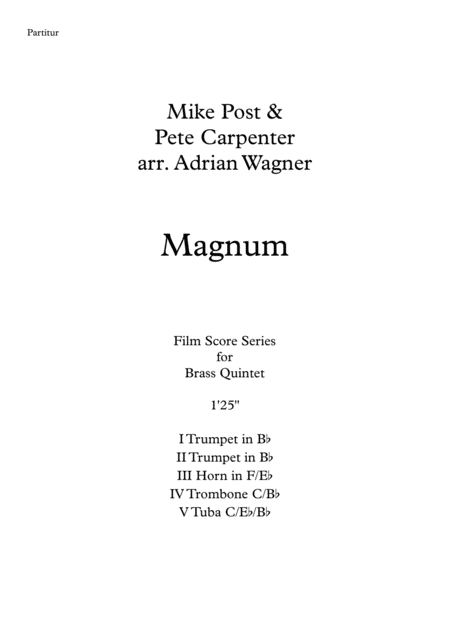 Theme From Magnum Mike Post Brass Quintet Arr Adrian Wagner Page 2