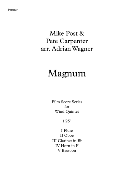 Theme From Magnum Mike Post Wind Quintet Arr Adrian Wagner Page 2