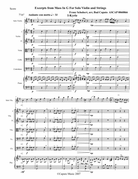 Themes From Schuberts Mass In G For Solo Violin String Orchestra And Piano Page 2