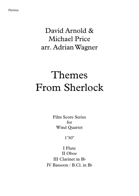 Themes From Sherlock David Arnold Wind Quartet Arr Adrian Wagner Page 2