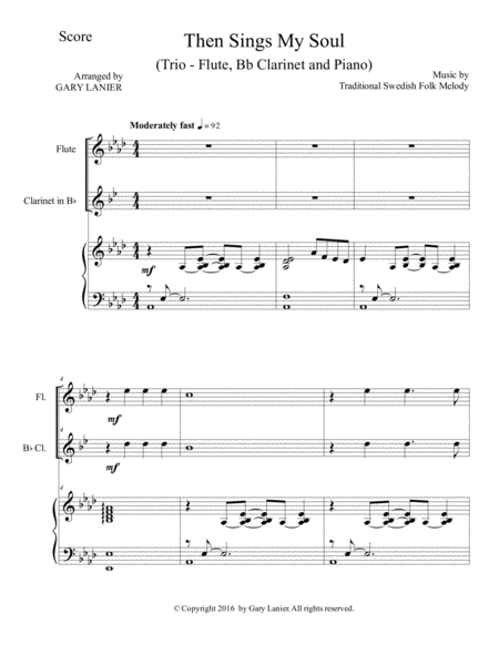 Then Sings My Soul Trio Flute Bb Clarinet With Piano And Parts Page 2