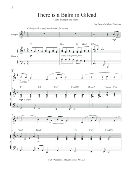 There Is A Balm In Gilead Trumpet Piano Page 2