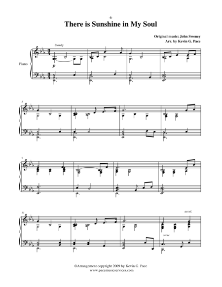 There Is Sunshine In My Soul Piano Solo Page 2