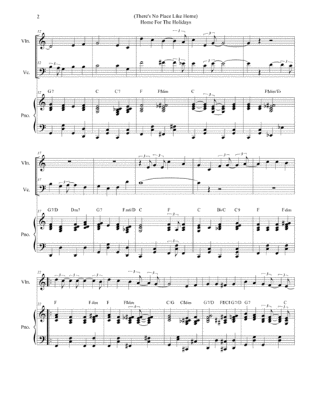 Theres No Place Like Home For The Holidays Duet For Violin And Cello Page 2