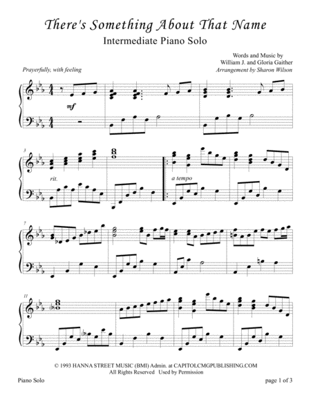 Theres Something About That Name Intermediate Piano Solo Page 2