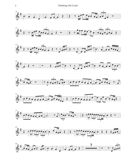 Thinking Out Loud Alto Sax Page 2