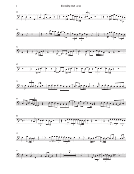 Thinking Out Loud Easy Key Of C Cello Page 2