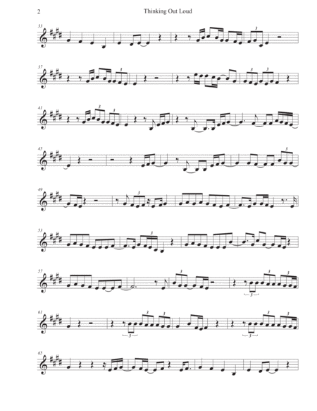 Thinking Out Loud Original Key Clarinet Page 2