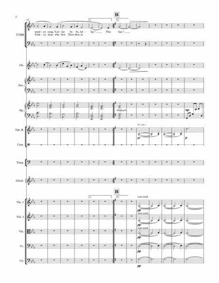 This Endris Night The First Nowell Conductor Score Page 2