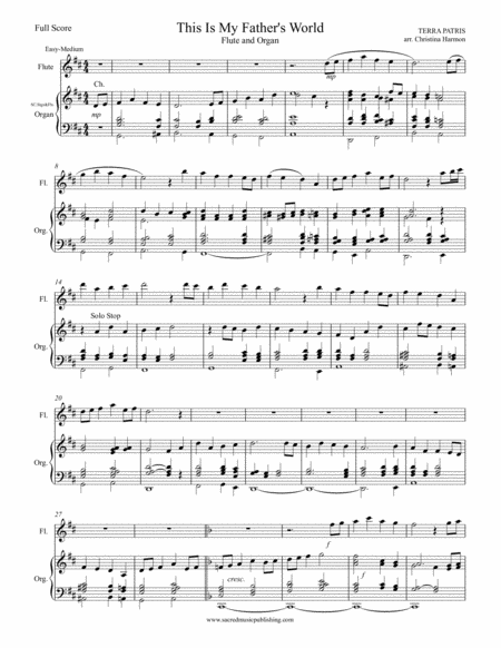 This Is My Fathers World Flute And Organ Page 2