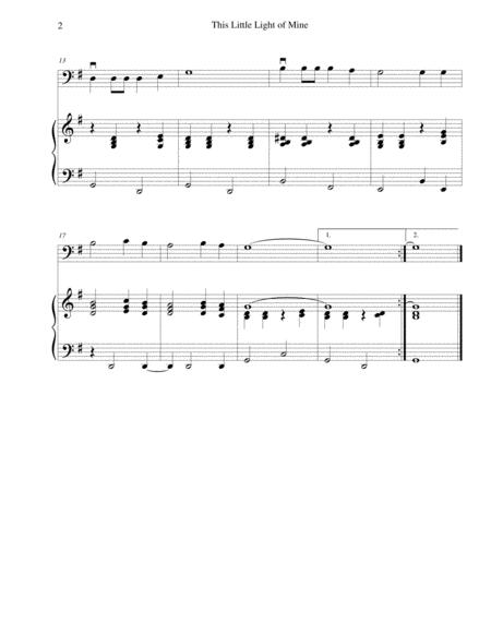 This Little Light Of Mine For Beginning String Bass With Optional Piano Accompaniment Page 2