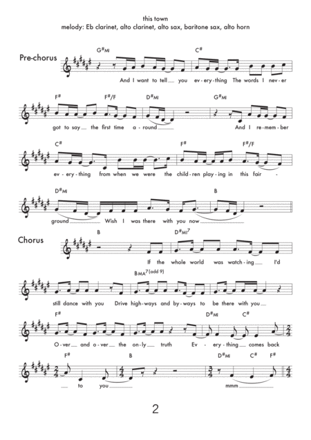 This Town Lead Sheet Eb Instruments Page 2