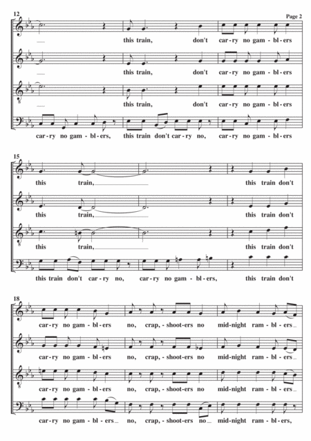 This Train A Cappella Page 2
