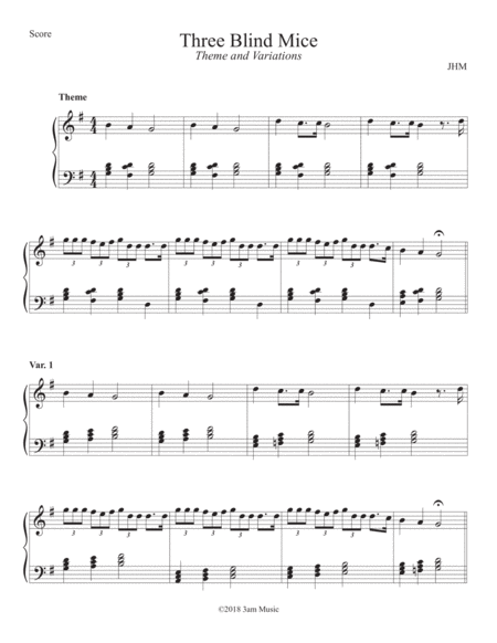 Three Blind Mice Theme And Variations Page 2