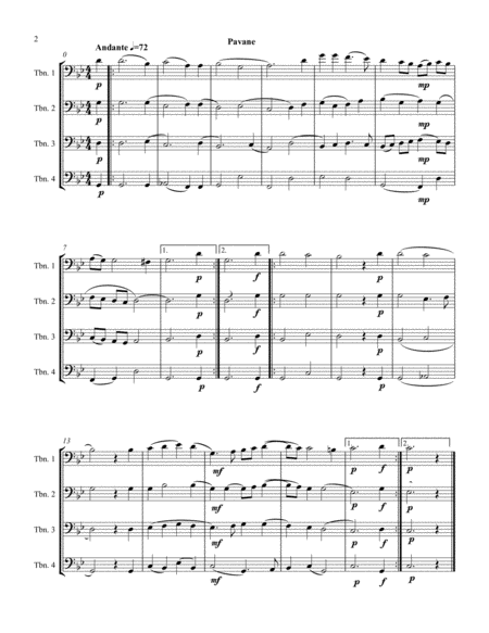 Three Dances For Trombone Quartet Page 2