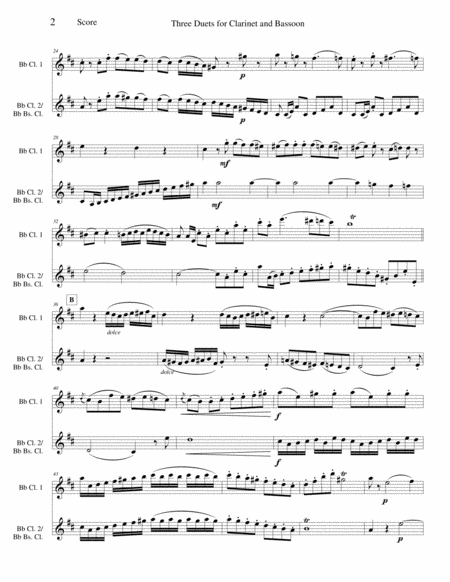 Three Duets For Clarinet And Bassoon Page 2