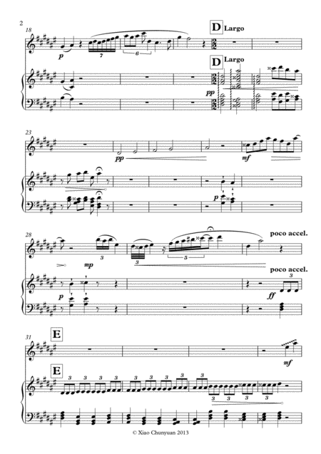 Three Flute Studies For Solo Flute Piano With Flute Parts Page 2