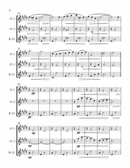 Three Gymnopedies Clarinet Trio With Bass Clarinet Page 2