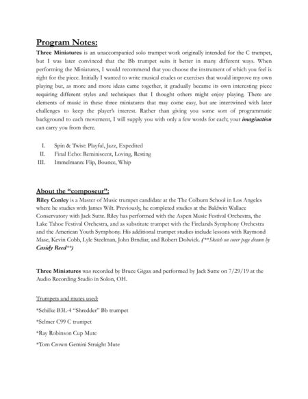 Three Miniatures For Solo Trumpet Page 2