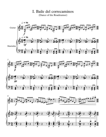 Three New Mexican Preludes For Guitar And Six Mallet Marimba Page 2