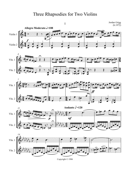 Three Rhapsodies For Two Violins Page 2