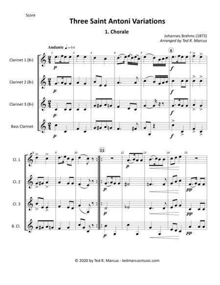 Three Saint Antoni Variations For Clarinet Quartet From Variations On A Theme By Haydn Page 2