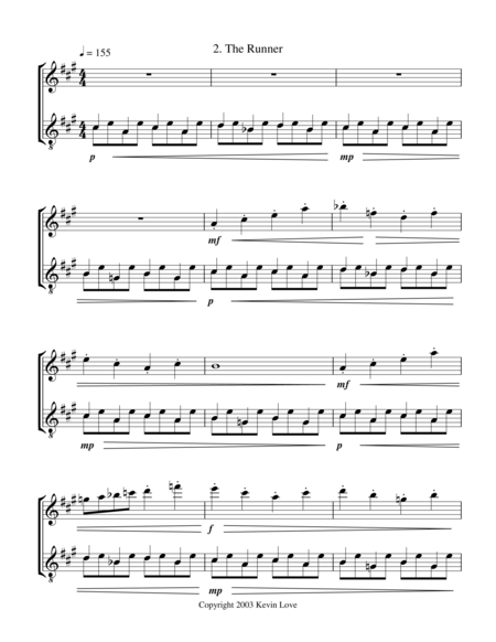 Three Sketches For Flute And Guitar Score And Parts Page 2