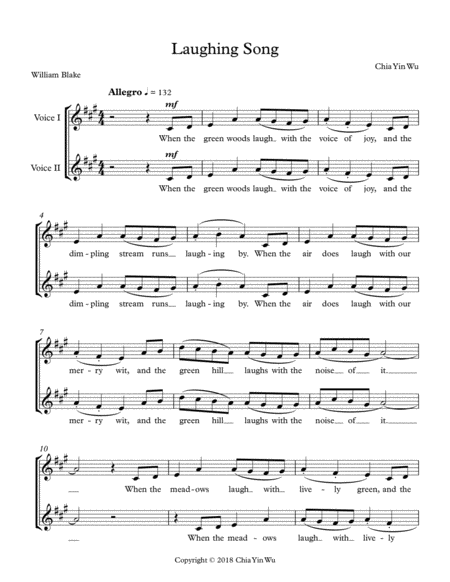 Three Songs Of William Blake Two Part Treble Voices And Piano Page 2