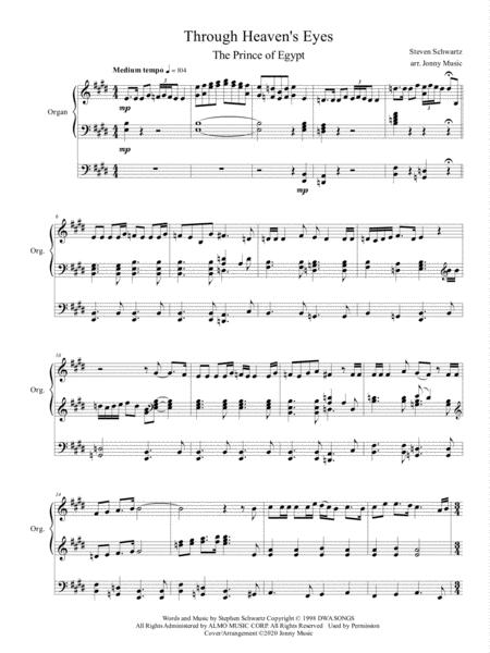 Through Heavens Eyes The Prince Of Egypt Arranged For Organ Page 2