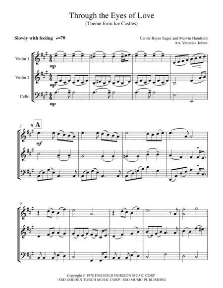 Through The Eyes Of Love For String Trio Page 2