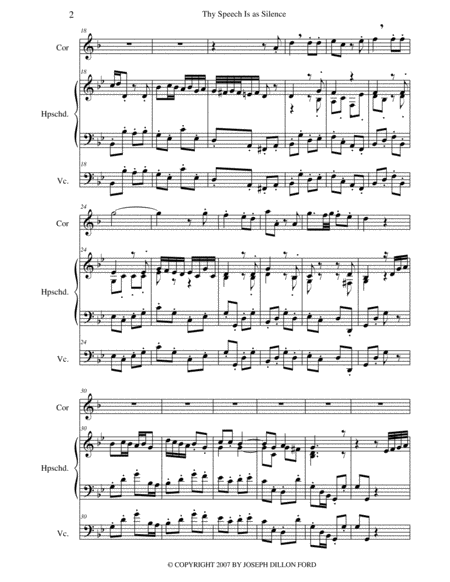 Thy Speech Is As Silence For Cor Anglais Harpsichord And Cello Page 2