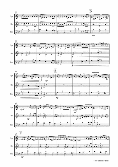 Tico Tico No Fub Choro Brass Trio Page 2