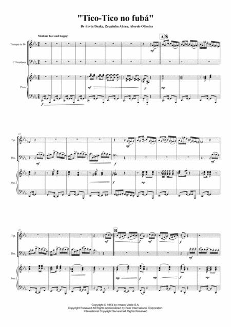 Tico Tico Tico Tico No Fuba For Bb Trumpet C Trombone Piano Page 2