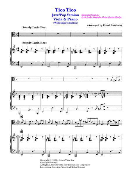 Tico Tico Tico Tico No Fuba For Viola And Piano Video Page 2