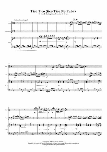 Tico Tico Tico Tico No Fuba For Violin Cello Piano Page 2