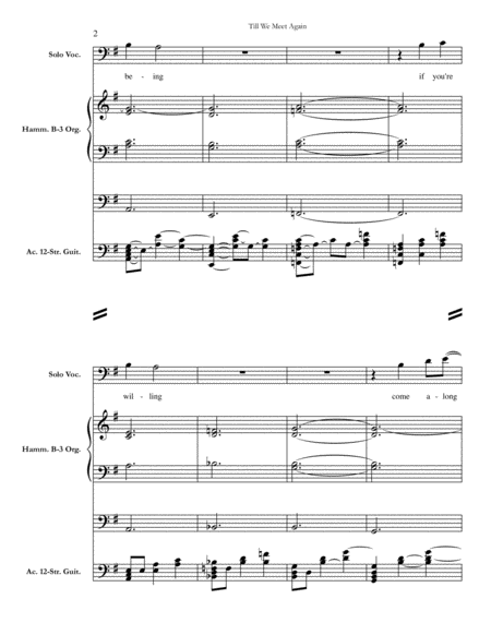 Till We Meet Again Chicago Full Score Set Of Parts Page 2