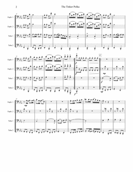 Tinker Polka Tuba Euphonium Quartet Page 2